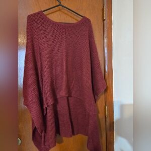 Cranberry Poncho by Design History-OS